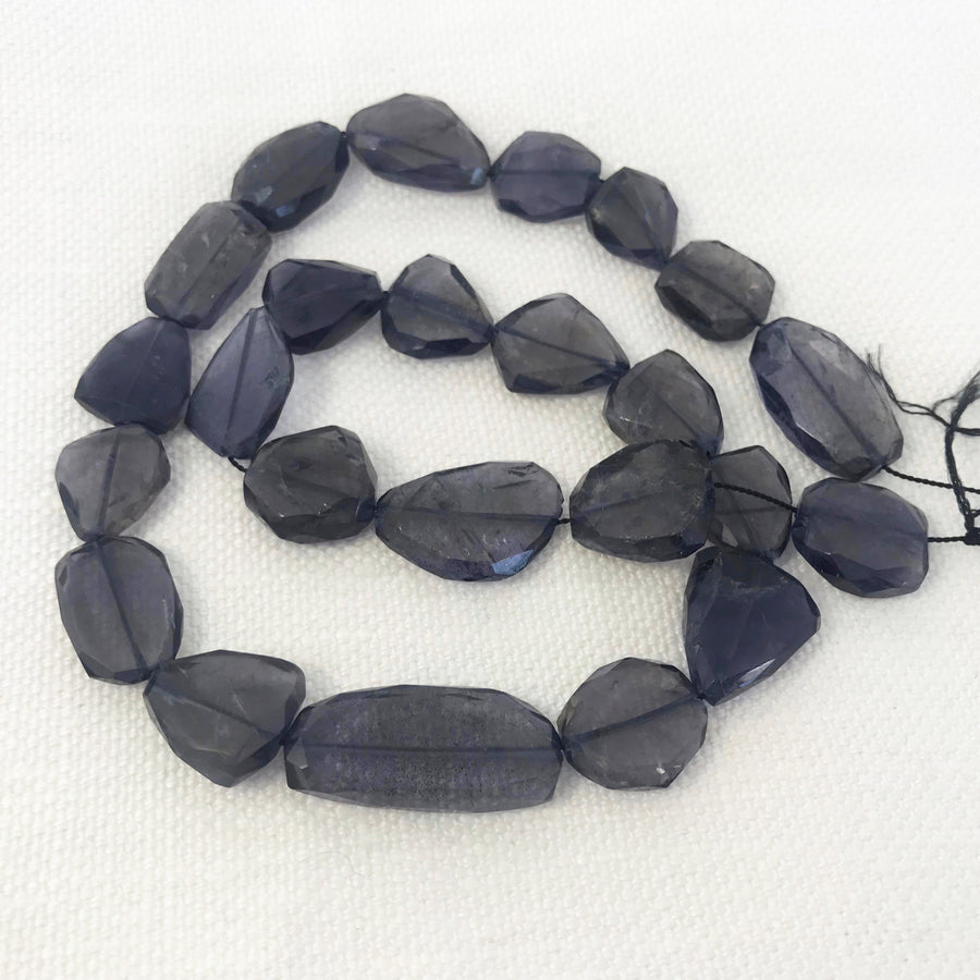 Iolite Faceted Nugget Bead Strand (IOL_003)