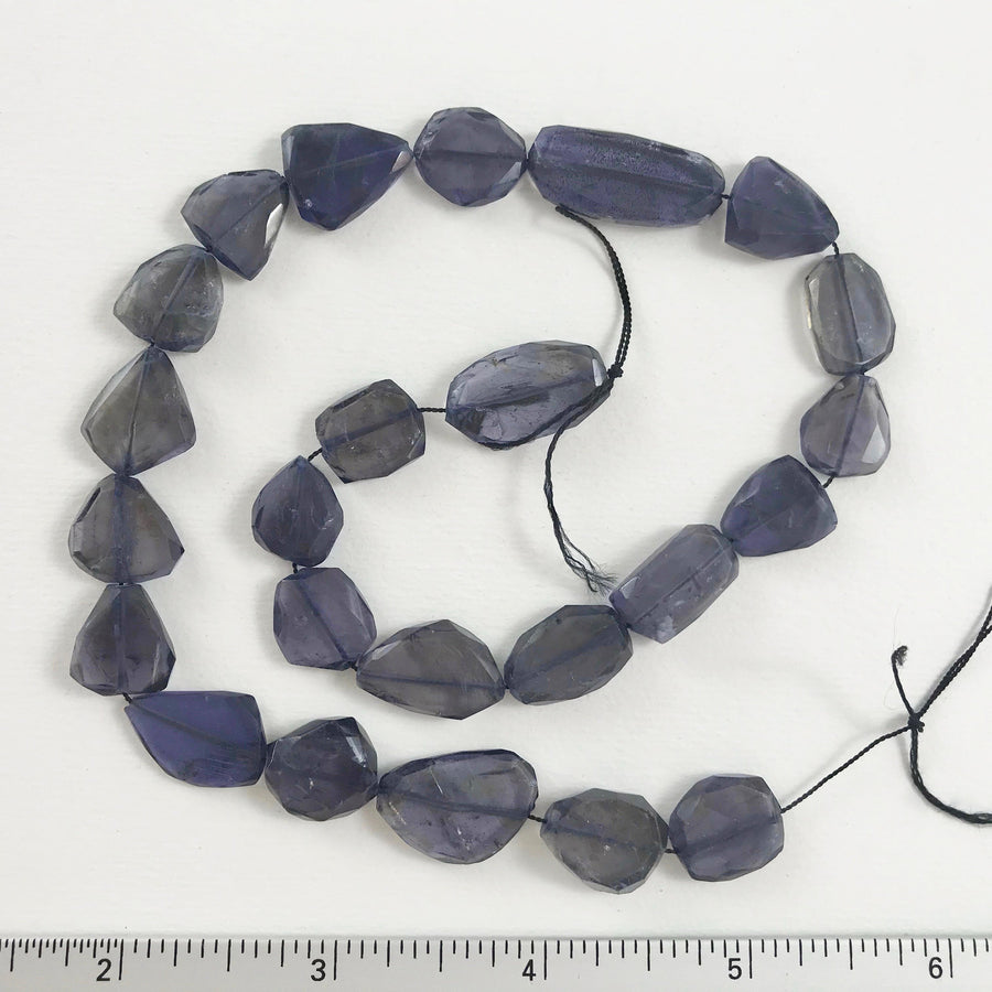 Iolite Faceted Nugget Bead Strand (IOL_003)