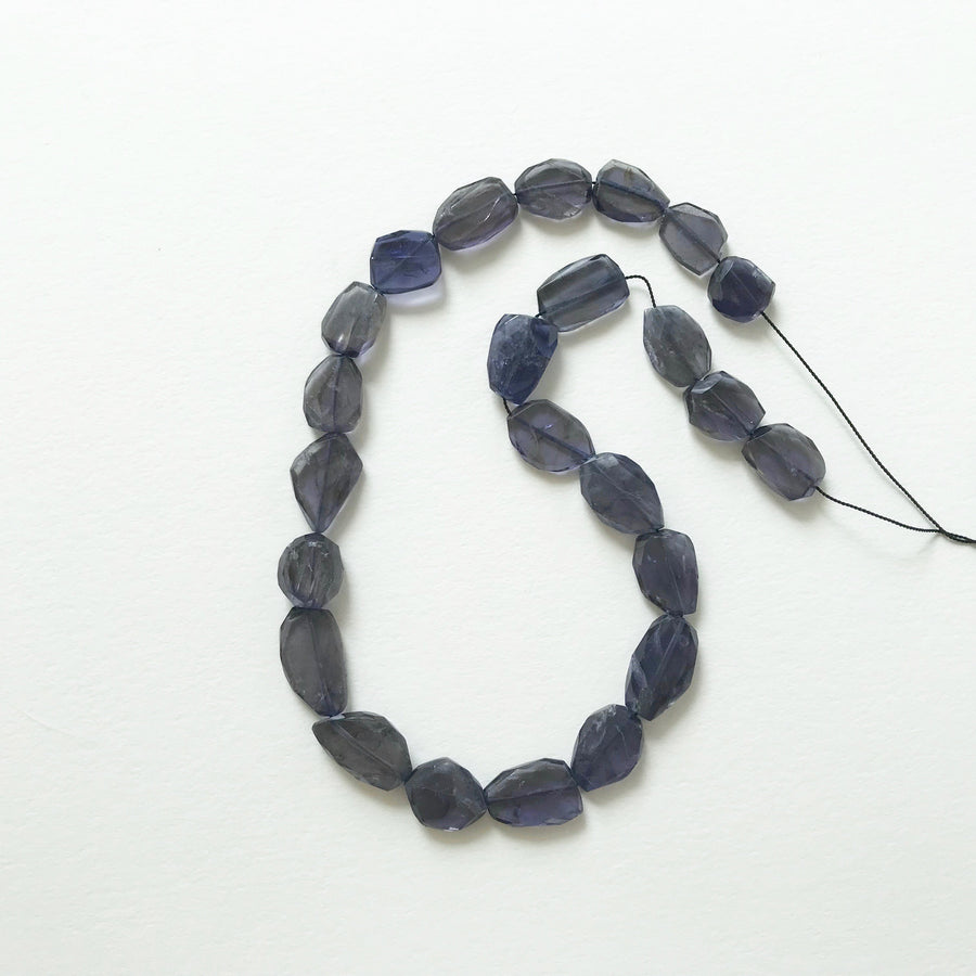 Iolite Faceted Nugget Bead Strand (IOL_004)
