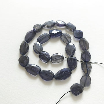 Iolite Faceted Nugget Bead Strand (IOL_004)