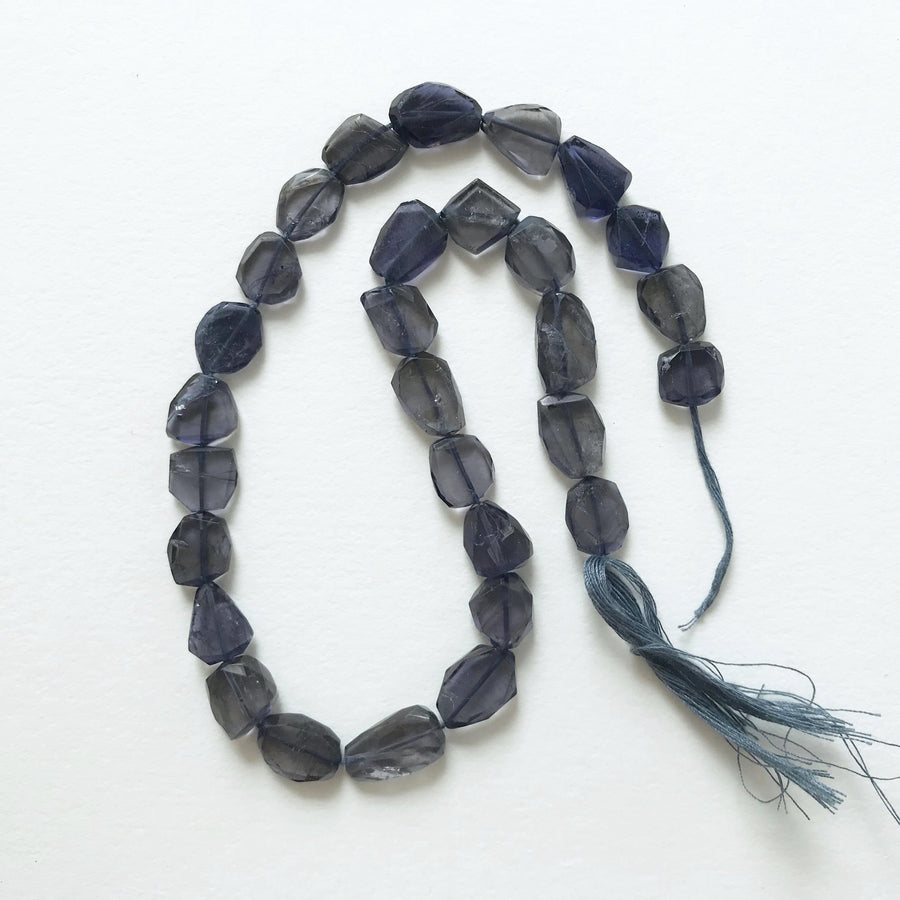Iolite Faceted Nugget Bead Strand (IOL_007)