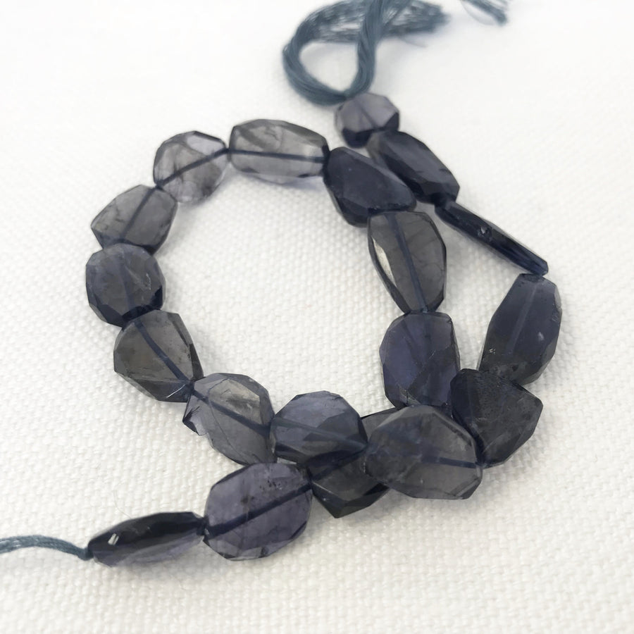 Iolite Faceted Nugget Bead Strand (IOL_008)