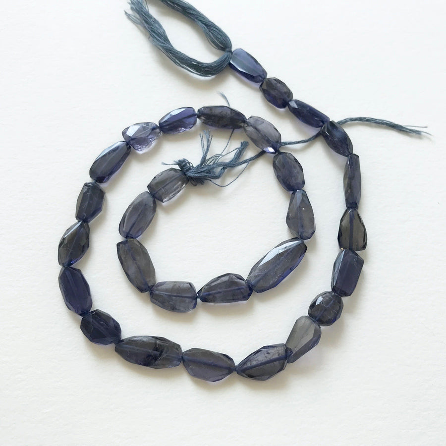 Iolite Faceted Nugget Bead Strand (IOL_009)
