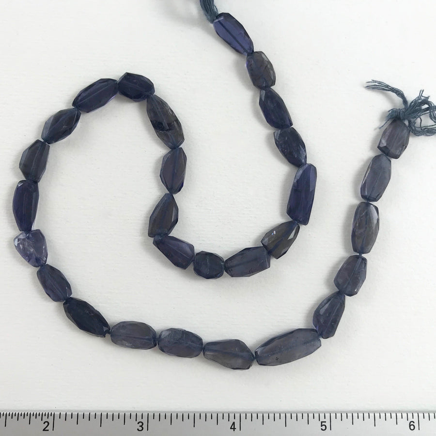 Iolite Faceted Nugget Bead Strand (IOL_009)