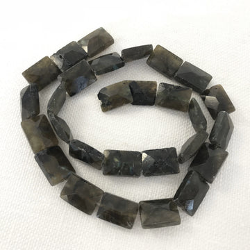 Labradorite Faceted Rectangle Irridescent Bead Strand (LAB_023)