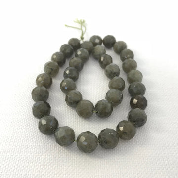 Labradorite Faceted Round Irridescent Bead Strand (LAB_024)
