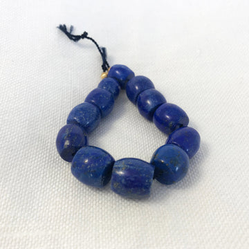 Lapis Barrel Graduated Bead Strand (LAP_010)