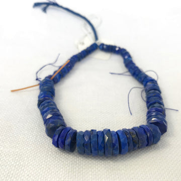 Lapis Faceted Rondelle Graduated Bead Strand (LAP_024)