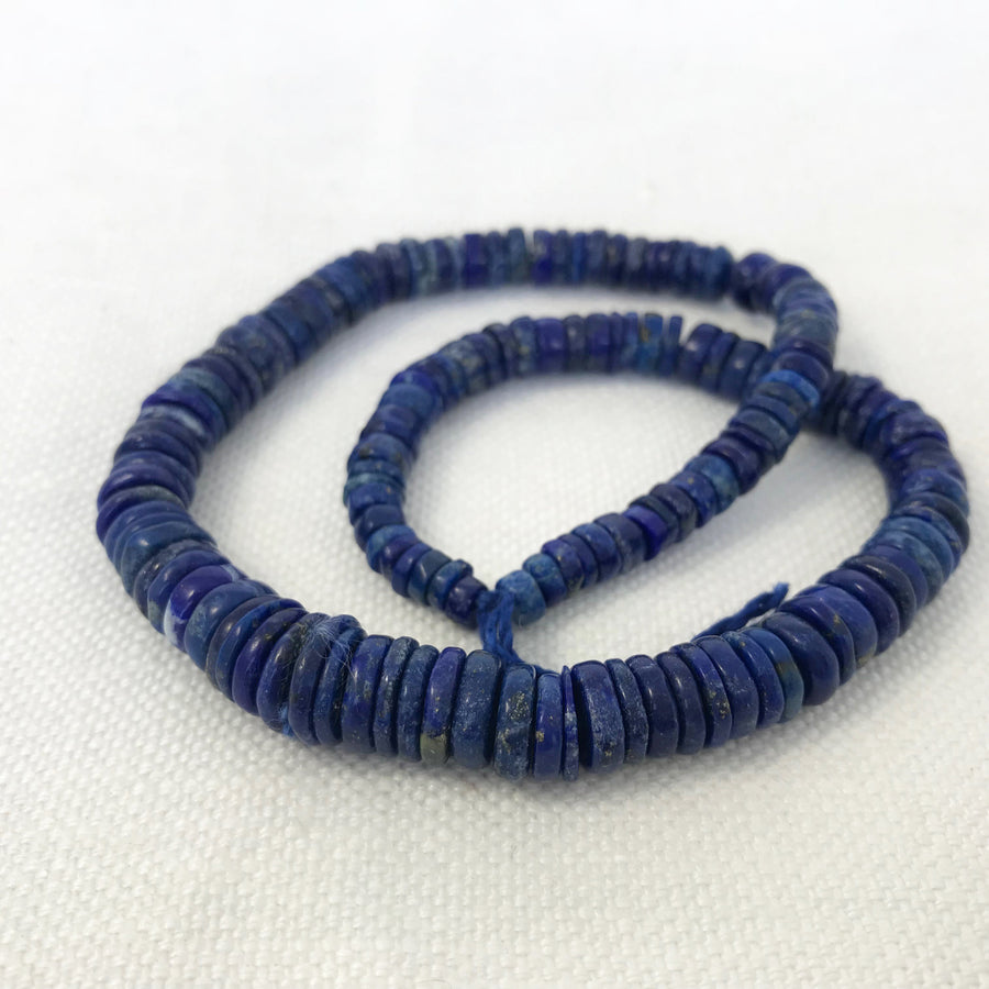 Lapis Rondelle Graduated Bead Strand (LAP_025)