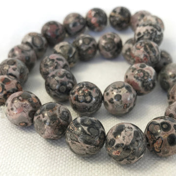 Leopard Jasper Round Bead Strand (LEJ_001)