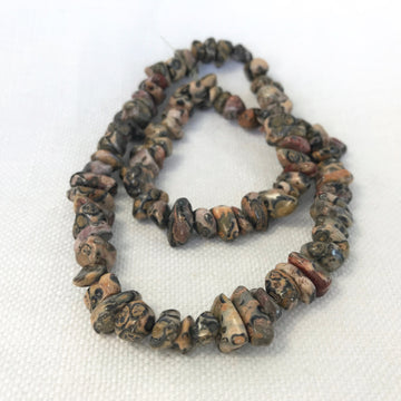 Leopard Jasper Chip Bead Strand (LEJ_006)