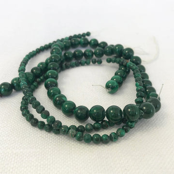 Malachite Round Bead Strand (MAL-G003)