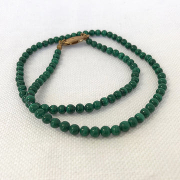 Malachite Round Clasp Bead Strand (MAL_004)