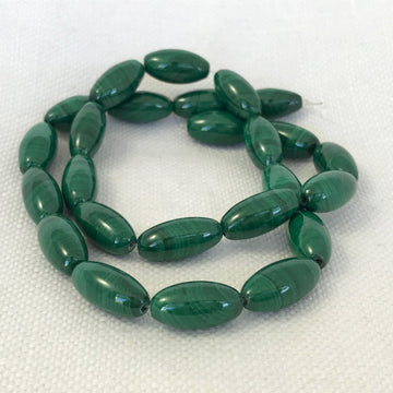 Malachite Oval Bead Strand (MAL_005)