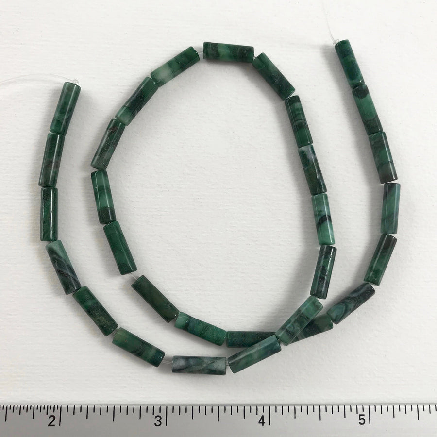 Malachite Tube Bead Strand (MAL_006)