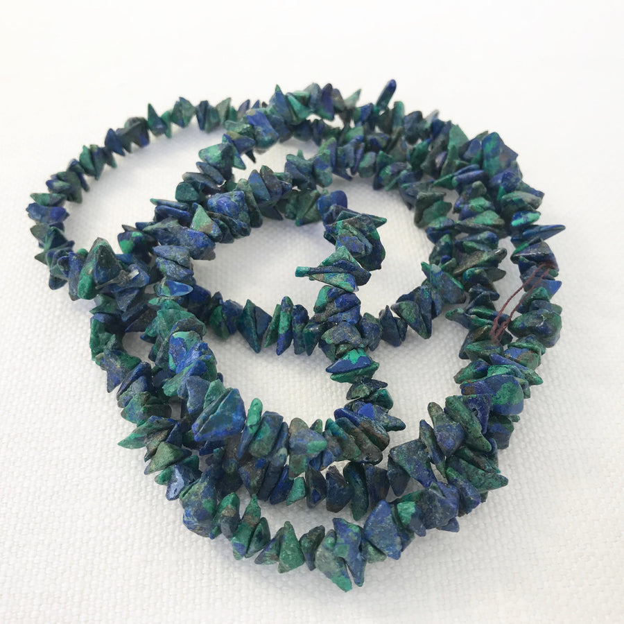 Malachite Chrysocolla Chip Bead Strand (MAL_035)