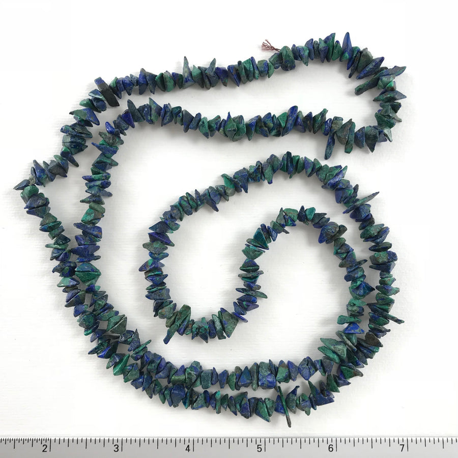 Malachite Chrysocolla Chip Bead Strand (MAL_035)