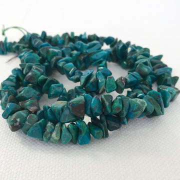 Malachite chrysocolla Chip Bead Strand (MAL_038)