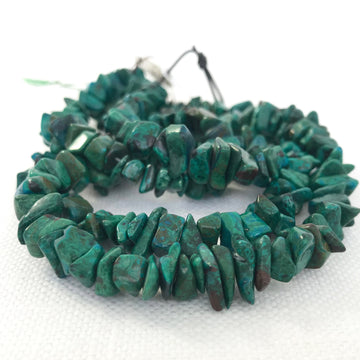 Malachite chrysocolla Chip Bead Strand (MAL_039)