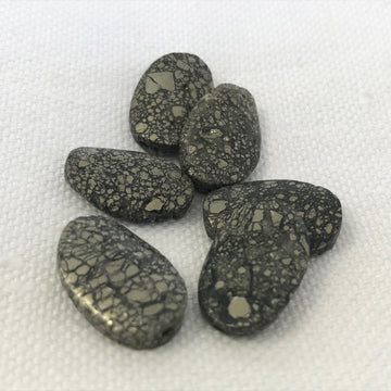 Marcasite Irregular Oval Bead (MAR_004)