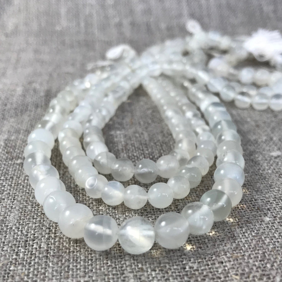 Moonstone Round Bead Strand (MOO-G009)