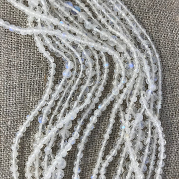 Moonstone Round Bead Strand (MOO-G010)