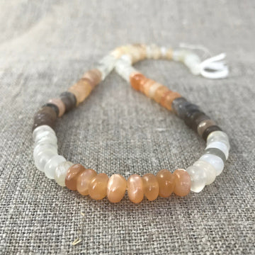 Moonstone Rondelle Bead Strand (MOO_027)