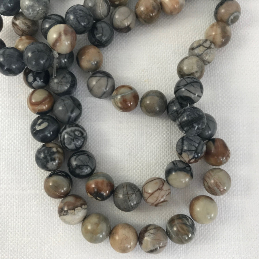 Marble Round Bead Strand (MRB_001)