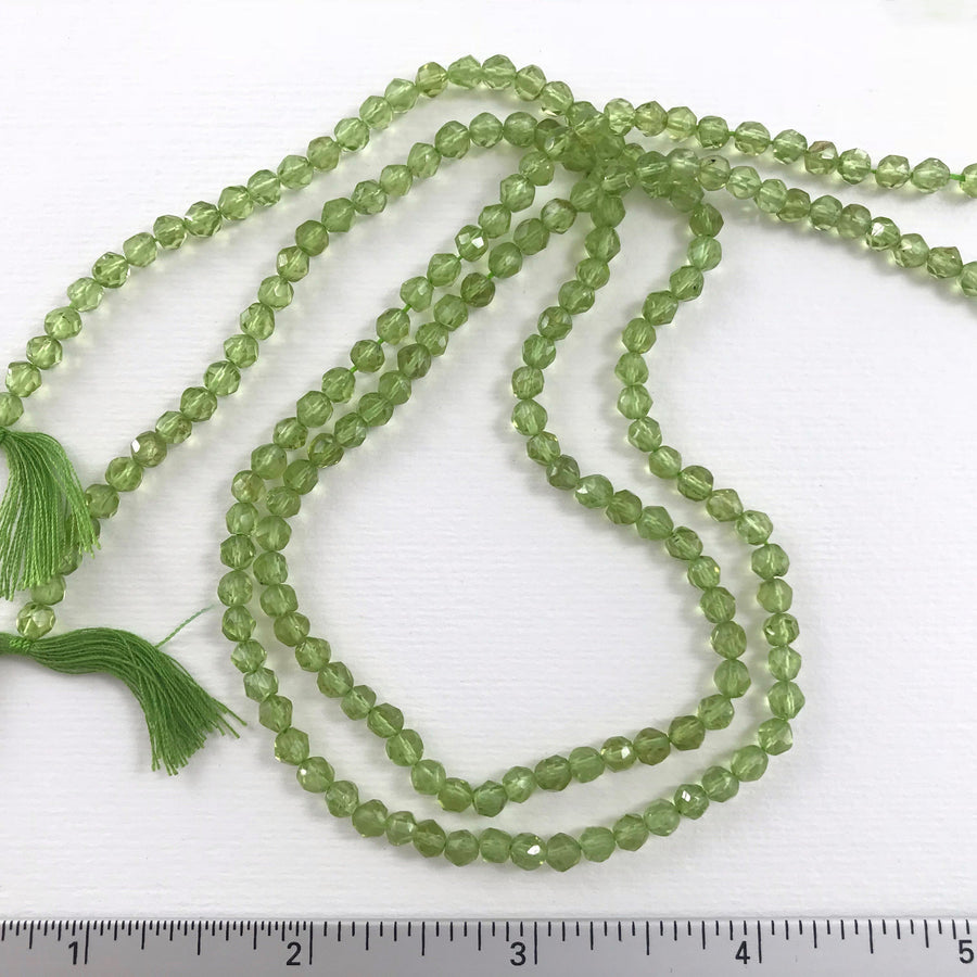 Peridot Faceted Round Bead Strand (PER_005)