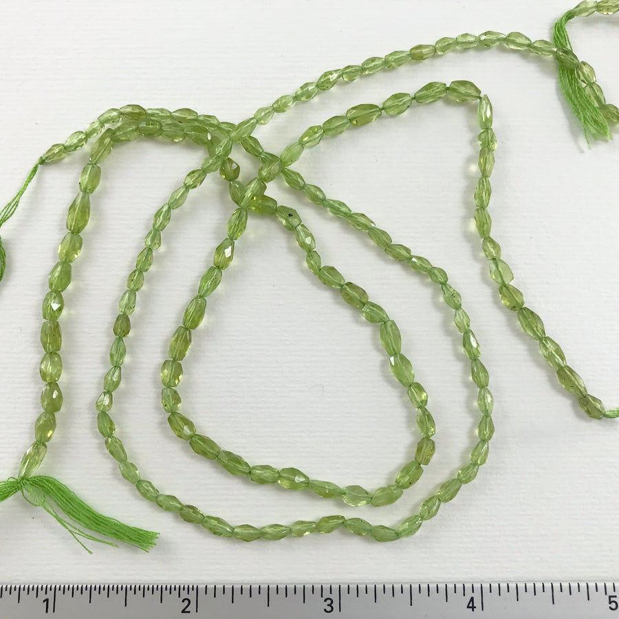 Peridot Faceted Oval Bead Strand (PER-G013)