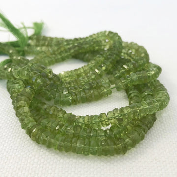 Peridot Faceted Rondelle Bead Strand (PER_014)