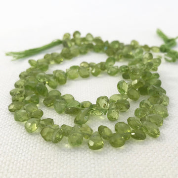 Peridot Faceted Briolette Bead Strand (PER_015)