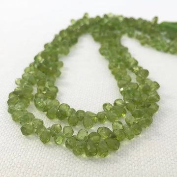 Peridot Faceted Briolette Bead Strand (PER_016)