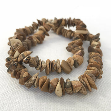 Picture Jasper Chip Bead Strand (PIC_001)