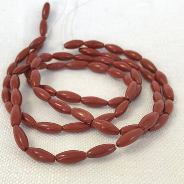 Poppy Jasper Oval Bead Strand (POJ_011)