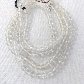 Quartz Faceted Round Bead Strand (QUA-G011)