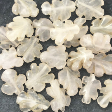 Quartz Carved Leaf Bead (QUA_021)