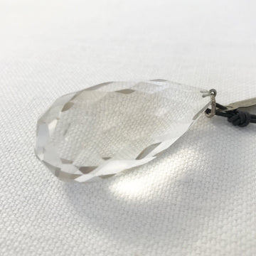 Quartz Faceted Tear Pendant (QUA_040)