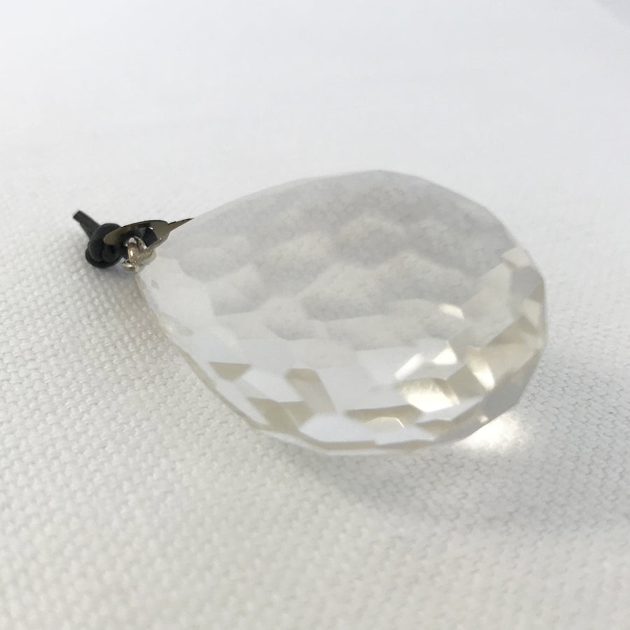 Quartz Faceted Tear Pendant (QUA_045)