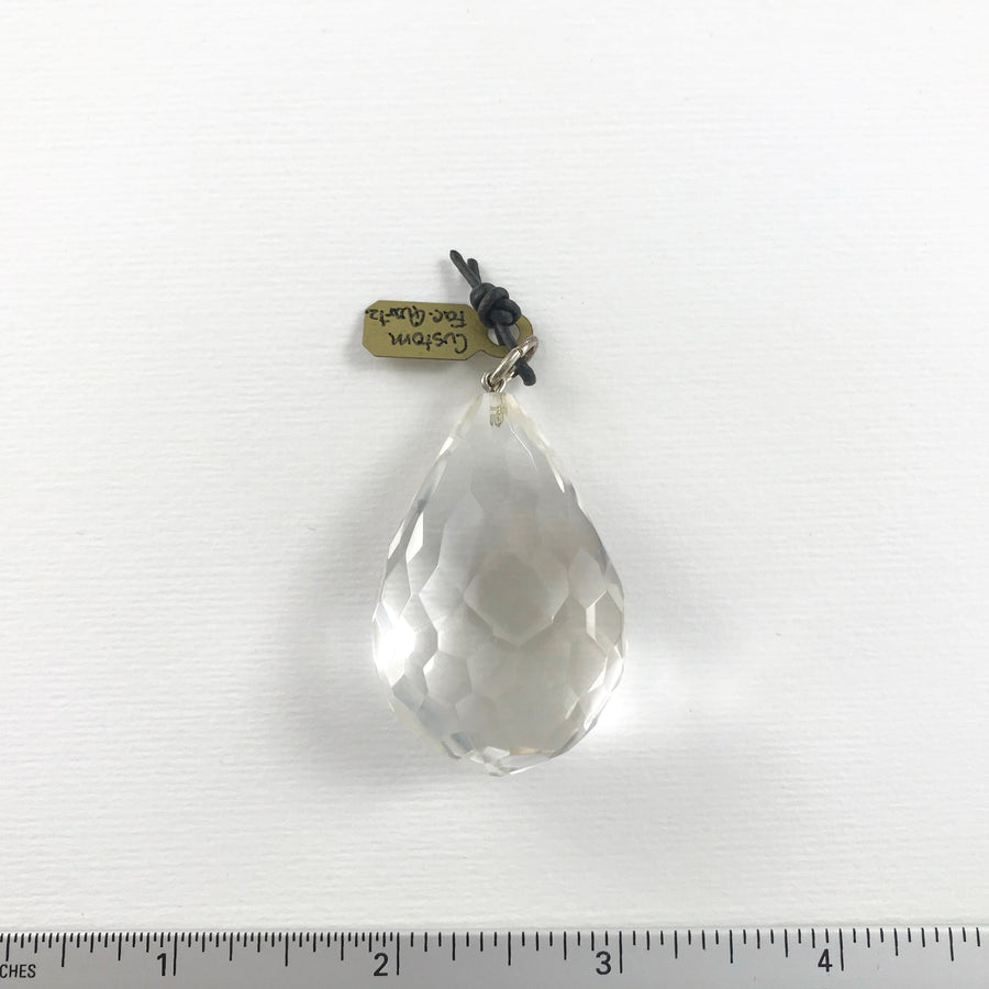 Quartz Faceted Tear Pendant (QUA_045)