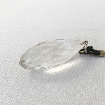 Quartz Faceted Tear Pendant (QUA_046)