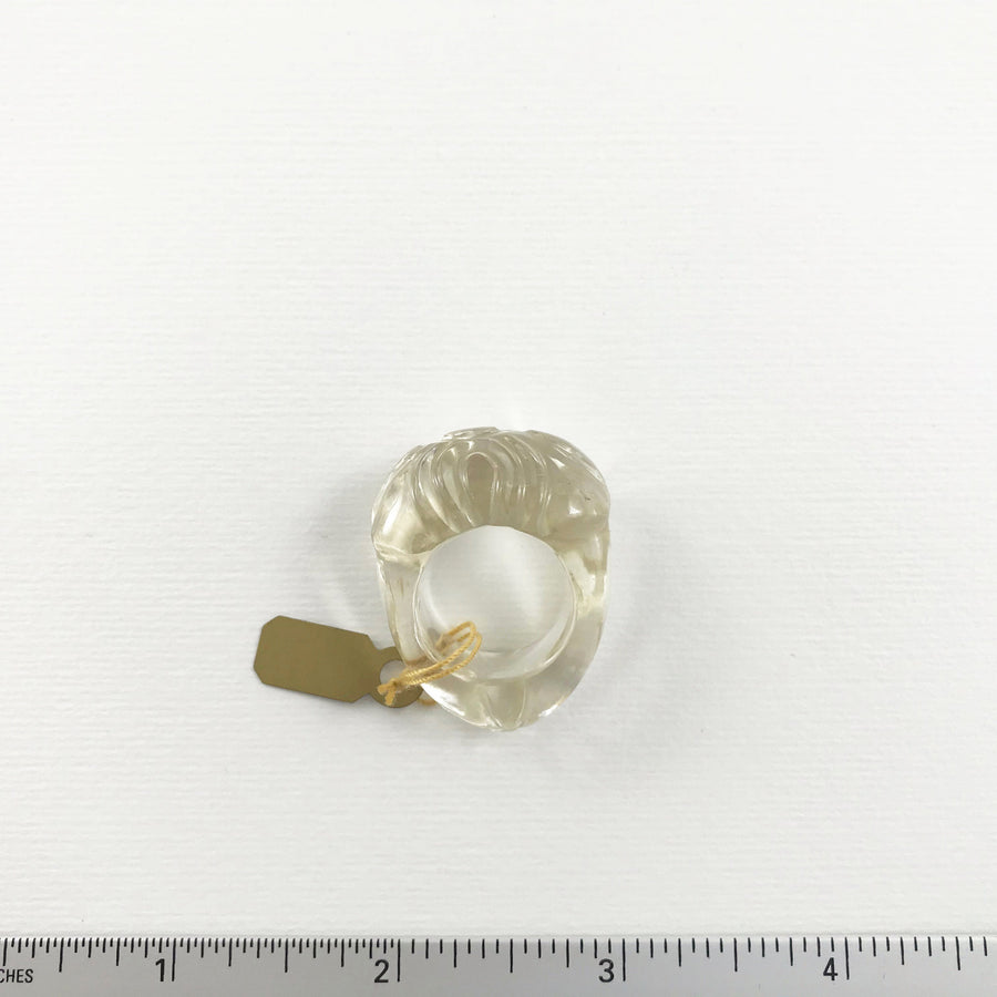 Quartz Carved Custom Ring Size 5 1/2 Ring (QUA_052j)