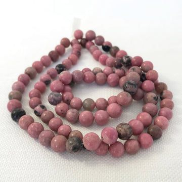 Rhodonite Round Bead Strand (RHD_001)