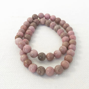 Rhodonite Round Bead Strand (RHD_002)