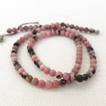 Rhodonite Round With Clasp Bead Strand (RHD_003)