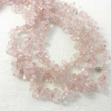 Rose Quartz Briolette Bead Strand (ROQ_004)