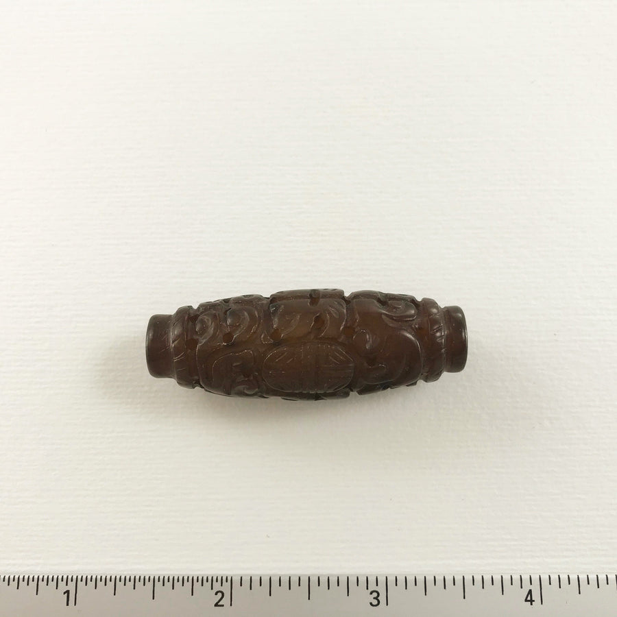 Serpentine Carved Tube Bead (SER_023)