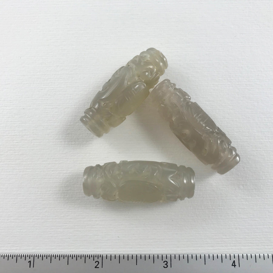 Serpentine Carved Tube Bead (SER_024)