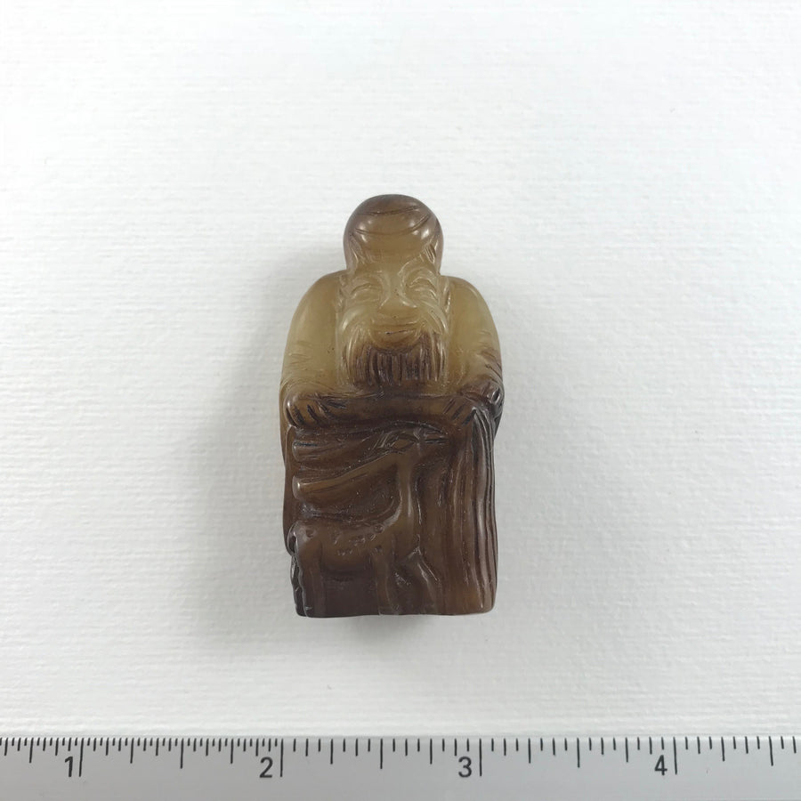 Serpentine Carved Figure Bead (SER_027)