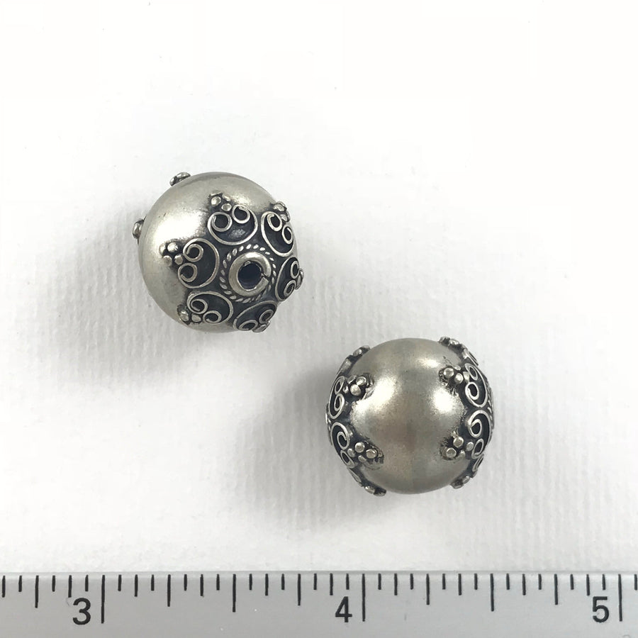 Silver Filigree Round Bead (SLS_008)